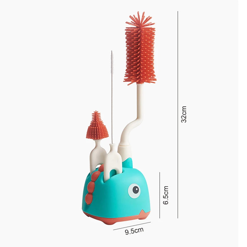 Portable Silicone Bottle Brush Set-Little Travellers