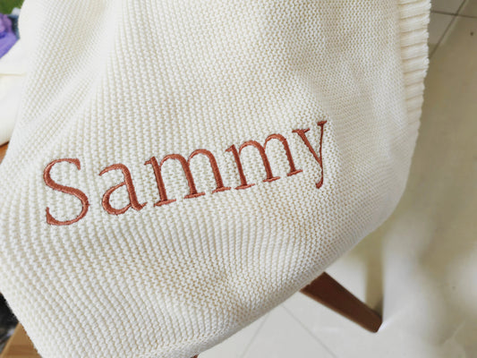 Personalised Premium Knitted Baby Blanket