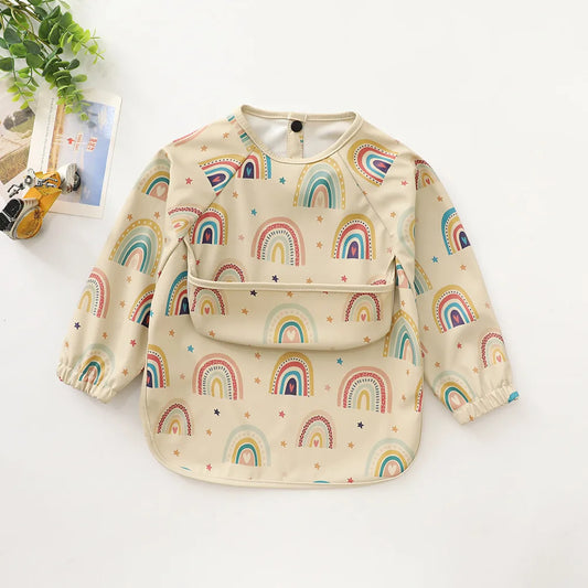 Long-sleeve, Spill-proof Bib for Toddlers
