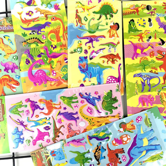 3D Bubble Stickers – Dinosaurs & Vehicles (6 Sheets) (3+ years)