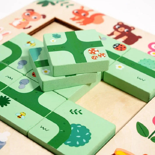 Wooden Montessori Wayfinding Puzzle (4+ years)
