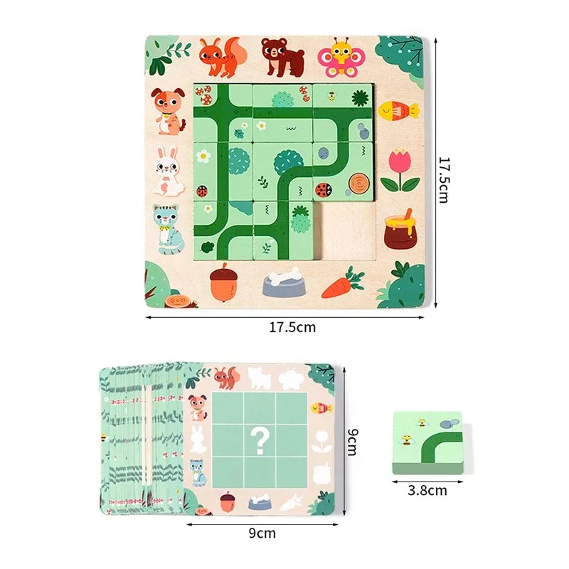 Wooden Montessori Wayfinding Puzzle (4+ years)
