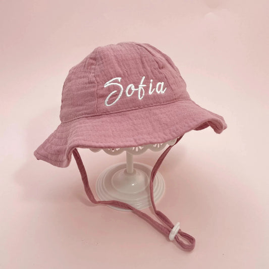 Personalised Wide-Brimmed Sun Hat (3-12 months)