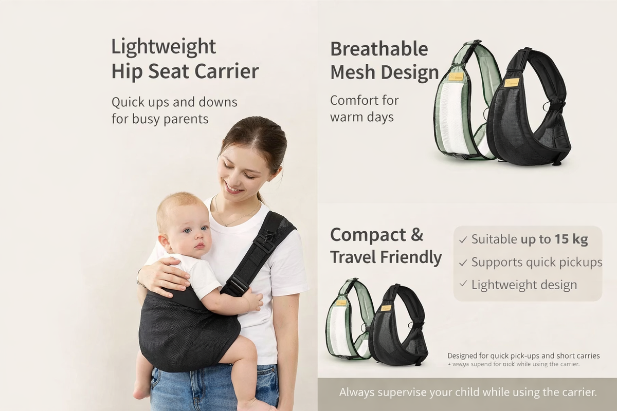 Versatile Baby & Toddler Mesh Carrier Sling (8+ months)