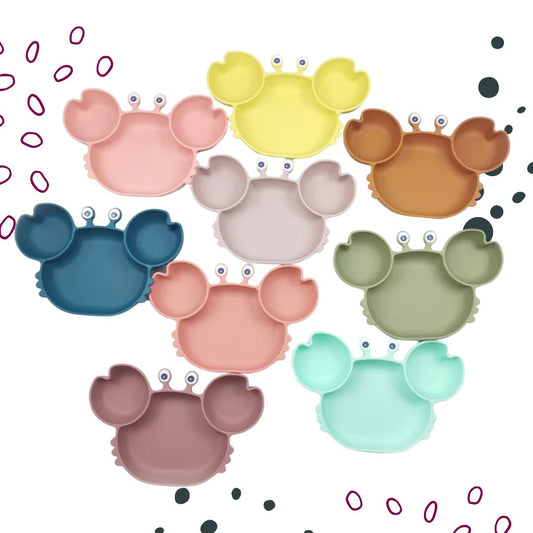 Hungry Crab - Silicone Baby Feeding Plate (Not Personalised)