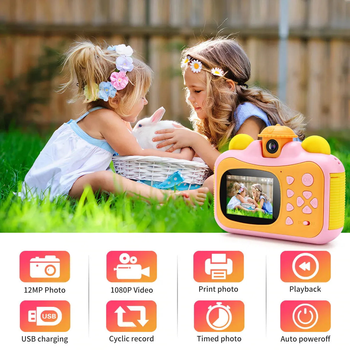 Kids 3-in-1 Instant/Digital Photo and Video Camera (6+ years)-Little Travellers