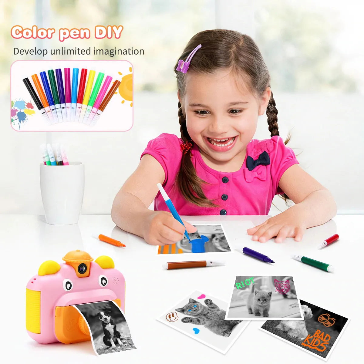 Kids 3-in-1 Instant/Digital Photo and Video Camera (6+ years)-Little Travellers