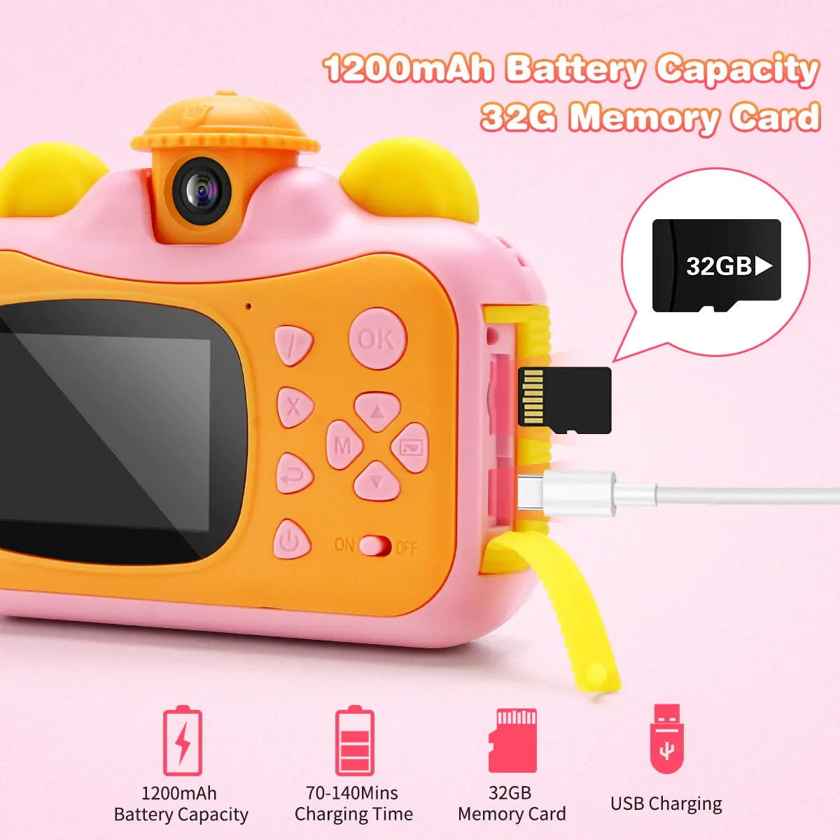 Kids 3-in-1 Instant/Digital Photo and Video Camera (6+ years)-Little Travellers