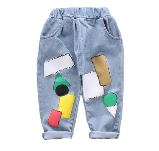 KiddoPatch Denim Pants-Little Travellers