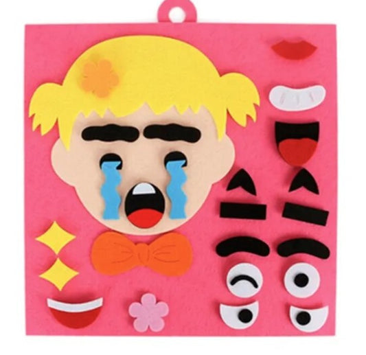 Felt Emotions and Feelings Matching Toy - Girl/Pink (3+ years)