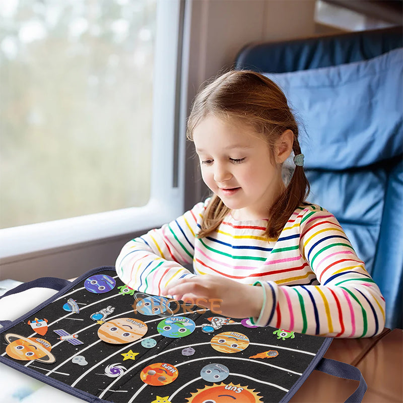 Montessori Travel Felt Board - Solar System & Space-Little Travellers