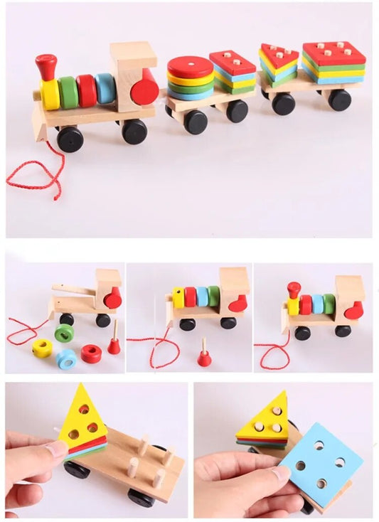 Wooden Shape Sorting Train (18+ months)