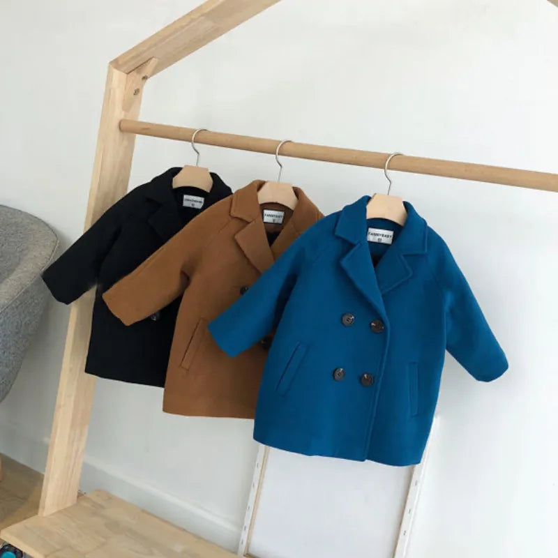 Woolen Toddler Trench Coat/Jacket