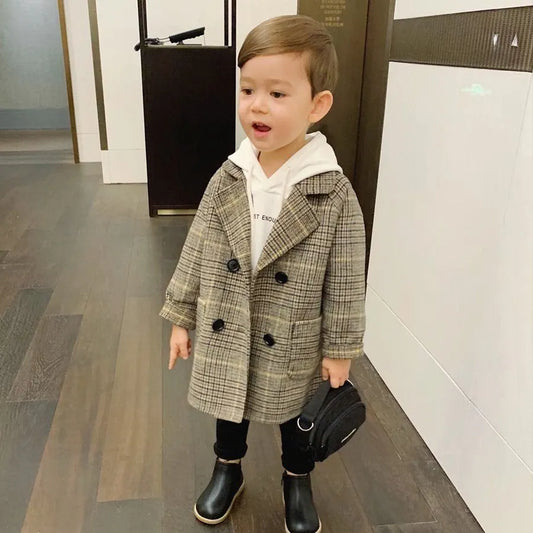 Woolen Toddler Trench Coat/Jacket
