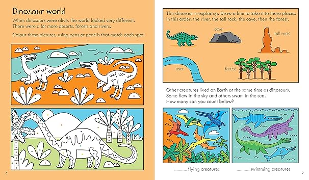Usborne Little Children's Dinosaurs Activity Book (4-7 years)