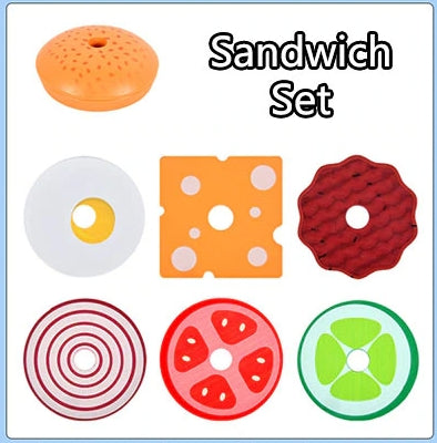 Wooden Montessori Stackable Sandwich Simulation Game