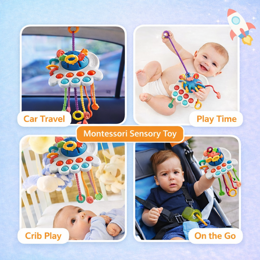 Montessori UFO Pulling Toy (12+ months)
