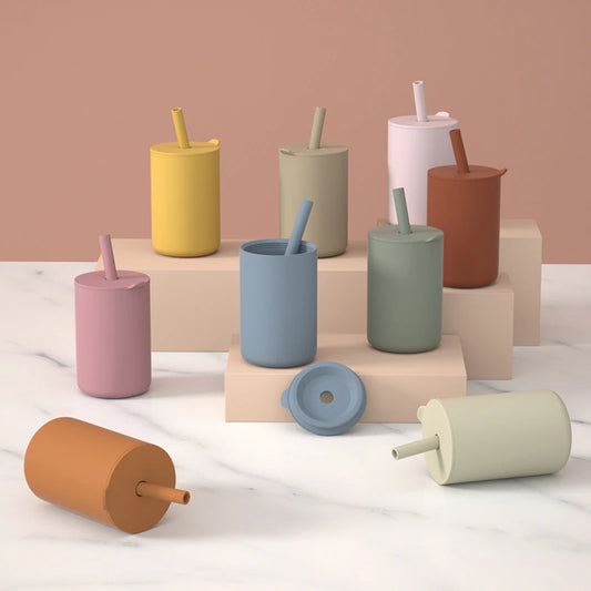 150ml Silicone Baby/Toddler Drink Cup with Straw