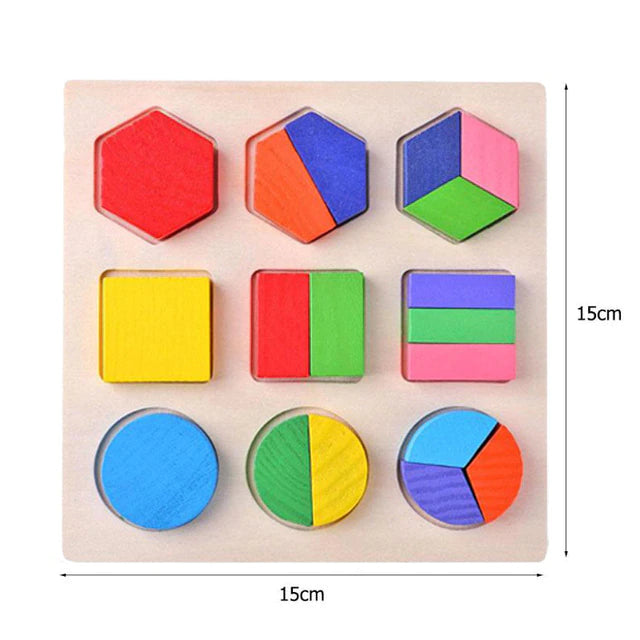 Montessori Wooden 3D Puzzle 3 years Little Travellers