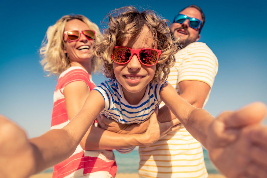 Family on their family package holiday