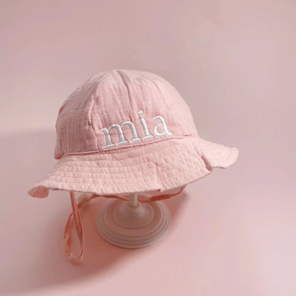 Personalised Wide-Brimmed Sun Hat (3-12 months)
