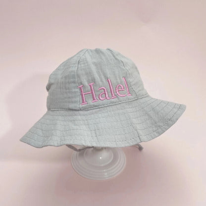 Personalised Wide-Brimmed Sun Hat (3-12 months)