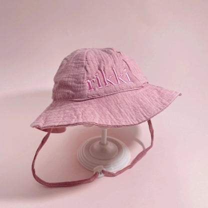 Personalised Wide-Brimmed Sun Hat (3-12 months)