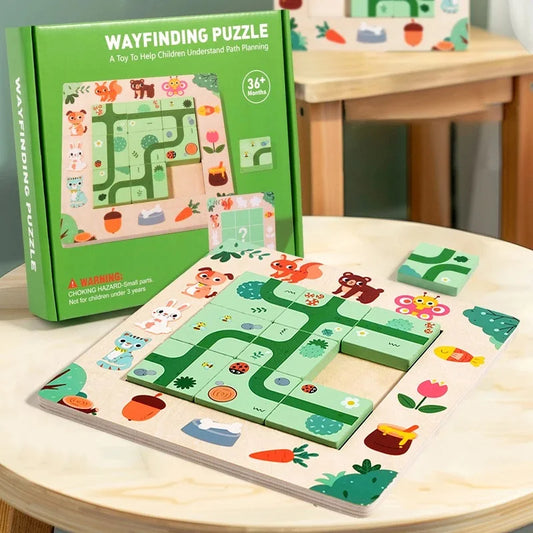 Wooden Montessori Wayfinding Puzzle (4+ years)