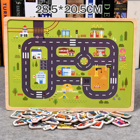 Magnetic Traffic Puzzle & Game (3+ years)