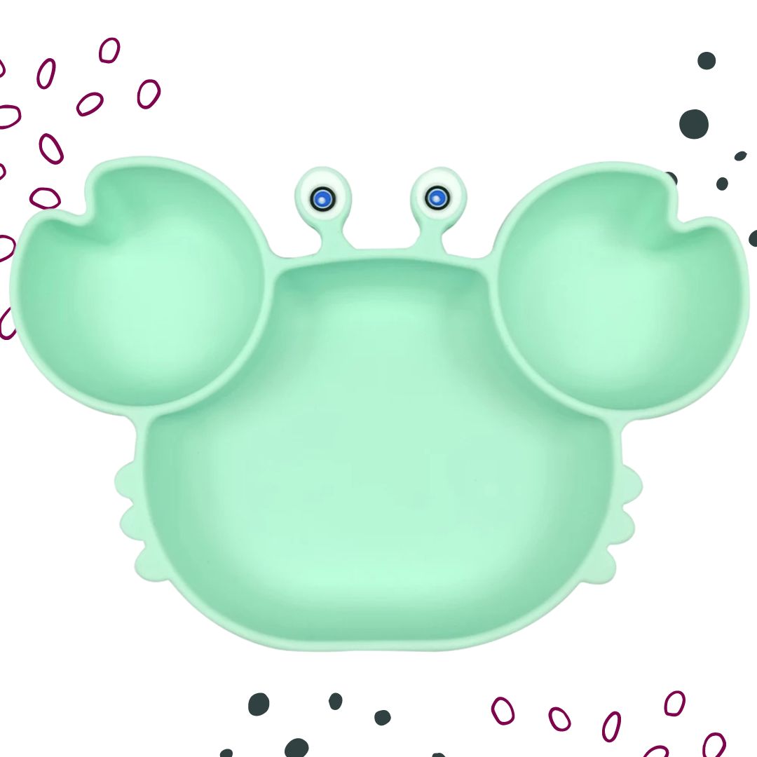 Hungry Crab - Silicone Baby Feeding Plate (Not Personalised)