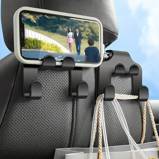 Car Backseat Organiser Hook with Mobile Phone Holder