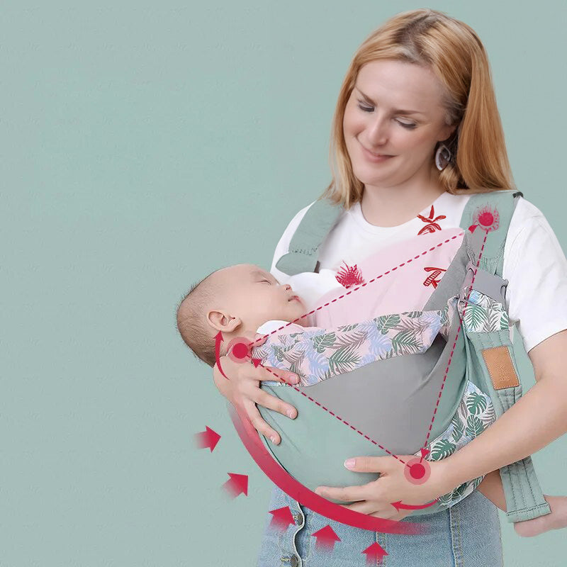 2-in-1 Premium Baby Carrier Sling & Breastfeeding Cover-Little Travellers