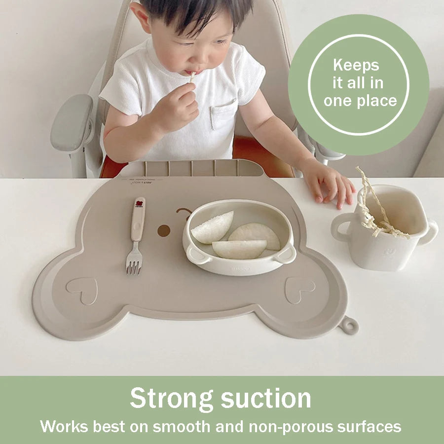 Silicone Placemat with Food Catcher (6+ months)-Little Travellers