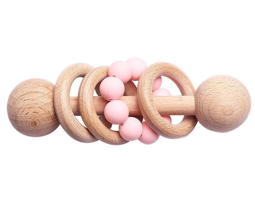 Wooden Baby Teething Rattle (3+ months)