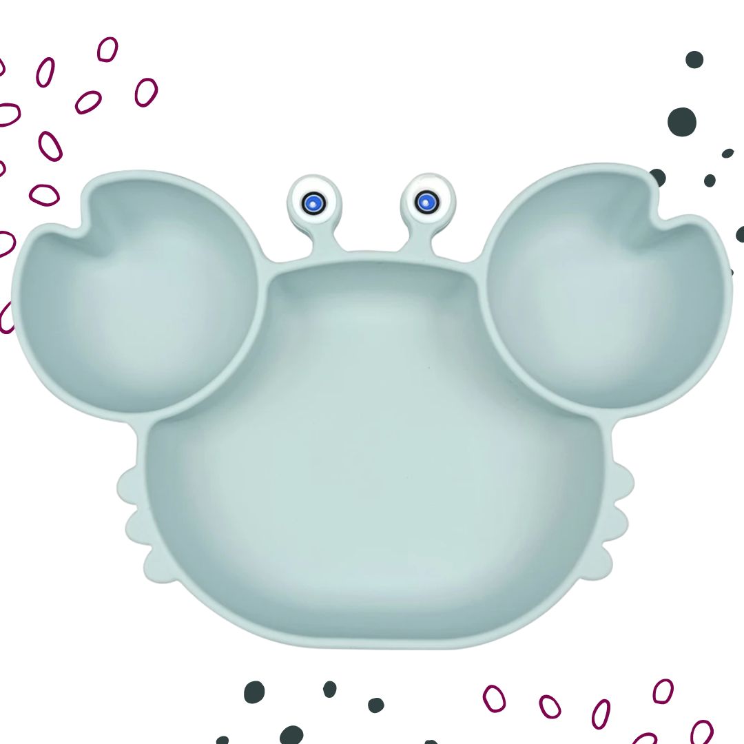 Hungry Crab - Silicone Baby Feeding Plate (Not Personalised)