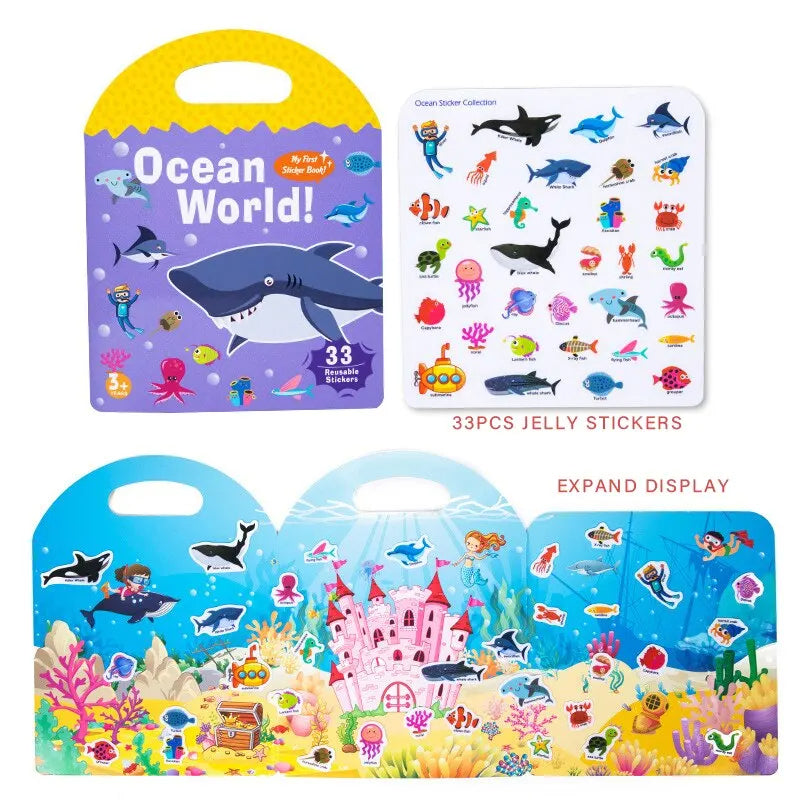 Sticker Book - Ocean World (3+ years)-Little Travellers