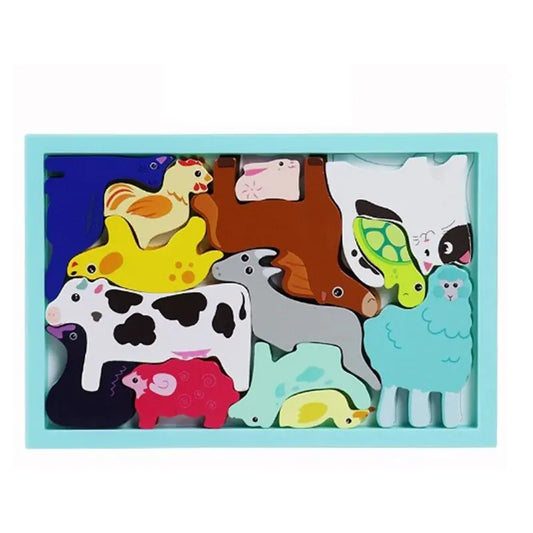 Montessori Wooden Animal Puzzle (3+ years)-Little Travellers