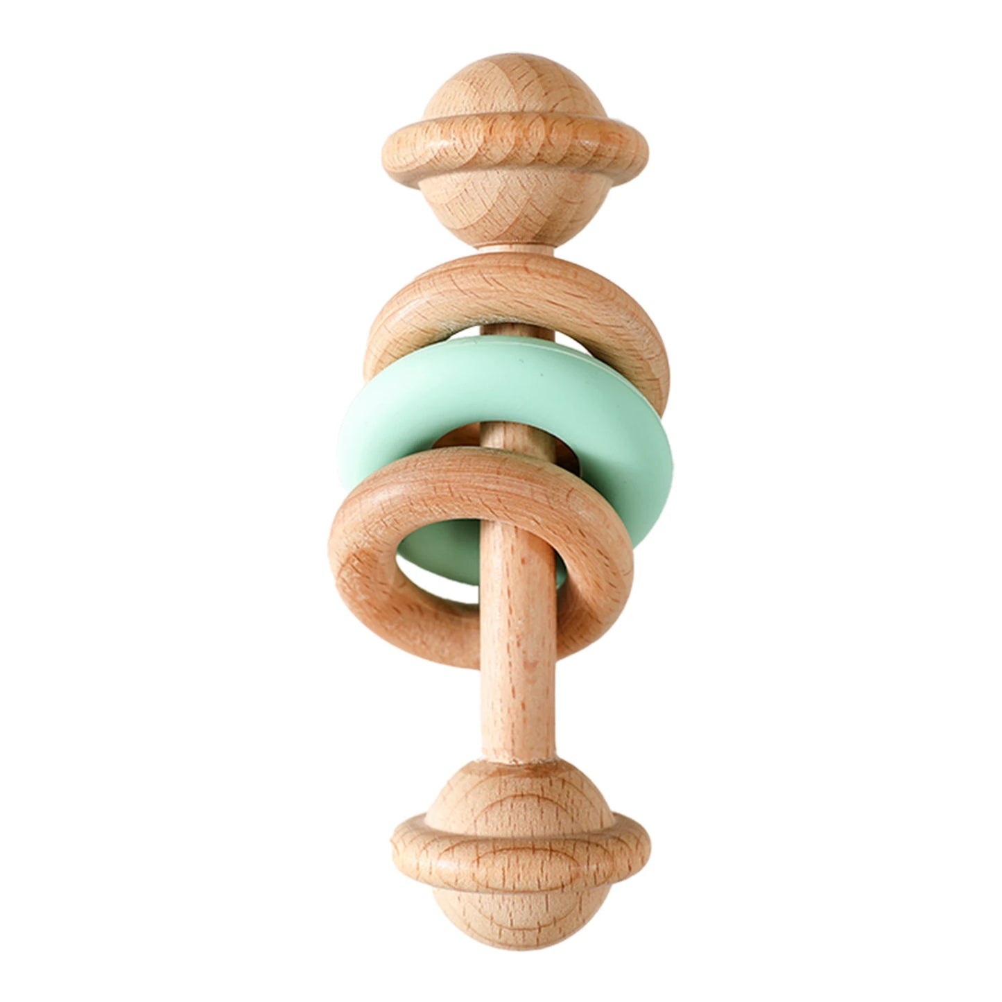 Wooden Baby Teething Rattle (3+ months)