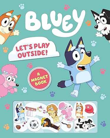Bluey - Let's Play Outside!: Magnet Book Hardcover – Picture Book (3-5 years)-Little Travellers