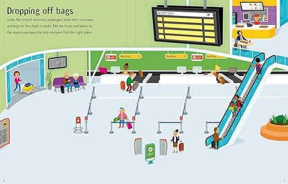 Usborne - Airport Sticker and Colouring Book (3+ years)