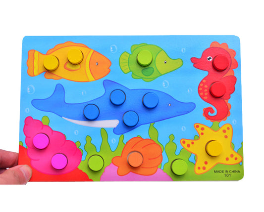 Wooden Colour Matching Puzzle: Ocean Adventure (3+ years)