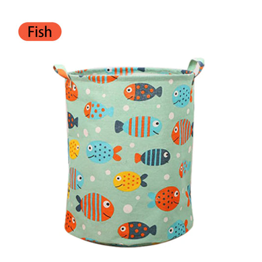 Foldable Laundry & Storage Basket - Fish-Little Travellers