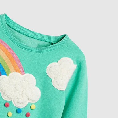 Girls' Radiant Rainbow Jumper-Little Travellers