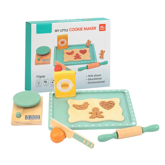 Montessori Wooden Baking Pretend Play Set (3+ years)-Little Travellers