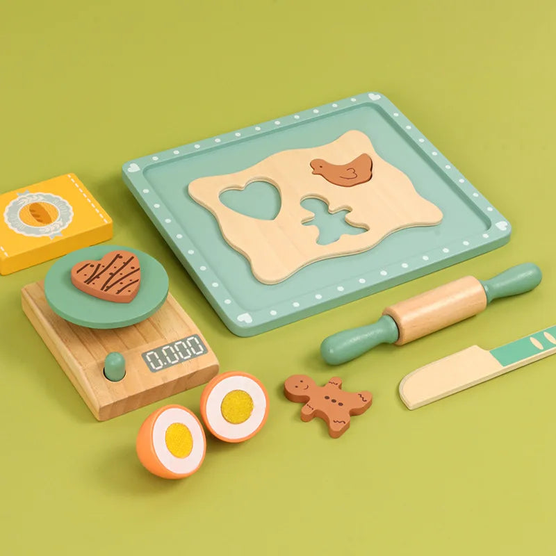 Montessori Wooden Baking Pretend Play Set (3+ years)-Little Travellers