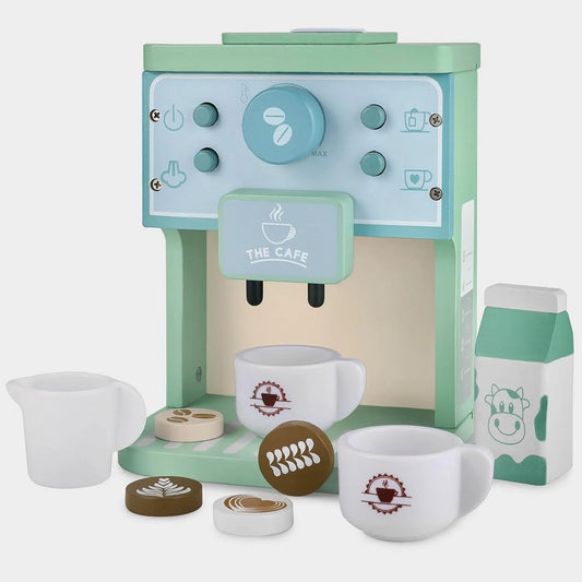 Montessori Wooden Pretend Coffee Machine Set (3+ years)-Little Travellers