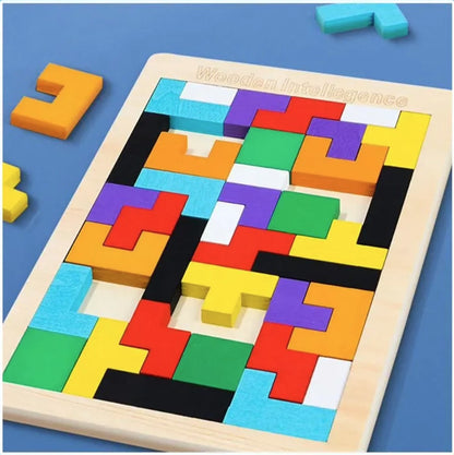 Puzzle - Montessori Wooden Shapes Puzzle (3+ Years)