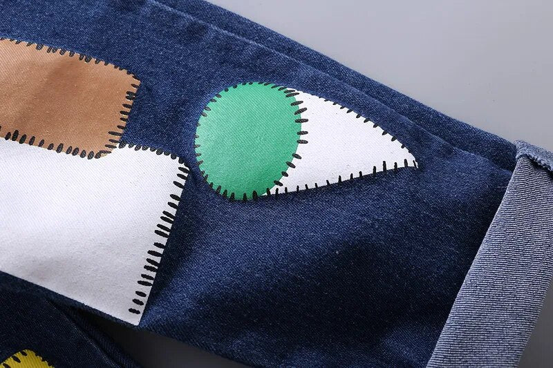 KiddoPatch Denim Pants-Little Travellers