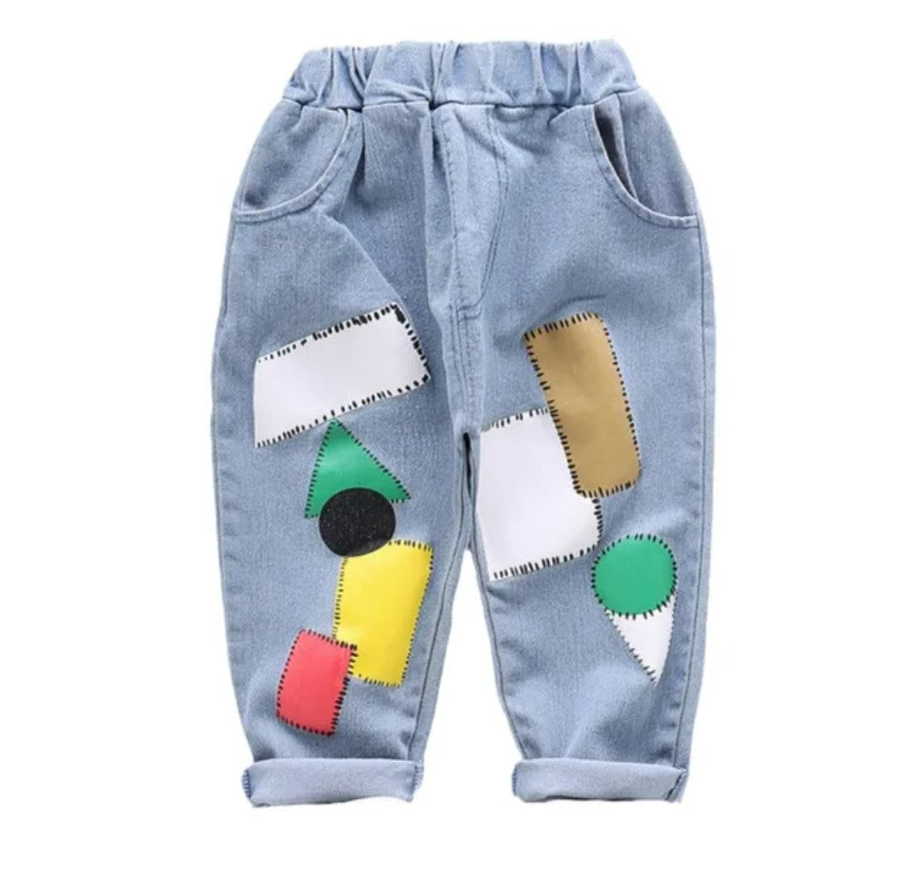 KiddoPatch Denim Pants-Little Travellers