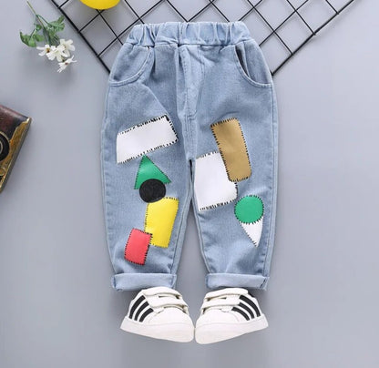 KiddoPatch Denim Pants-Little Travellers